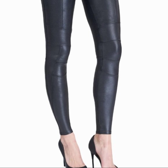 Spanx Faux Leather Hip-Zip Leggings - Picture 5 of 7